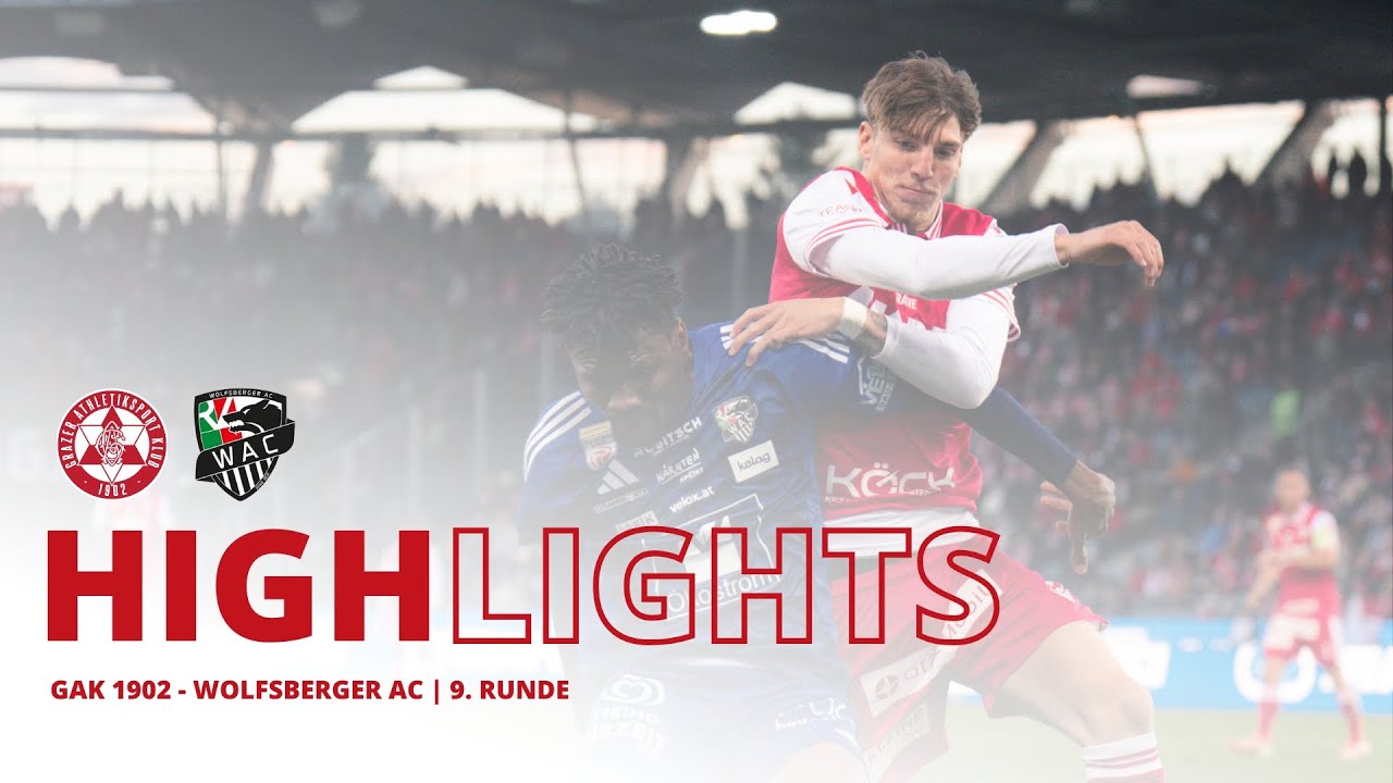 HIGHLIGHTS | GAK 1902 - Wolfsberger AC | 9. Runde ADMIRAL Bundesliga