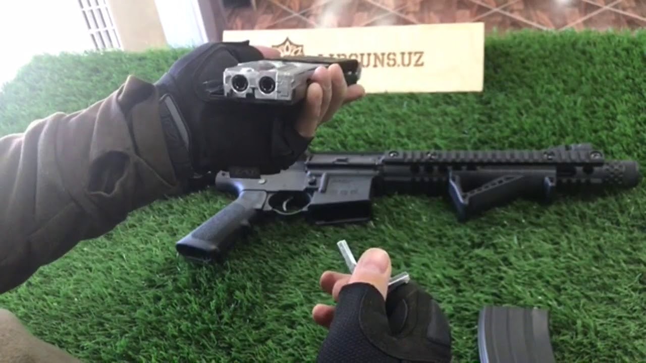 Обзор Review Crosman DPMS SBR FULL AUTO CO2 Rifle Cal. 4,5mm BBs