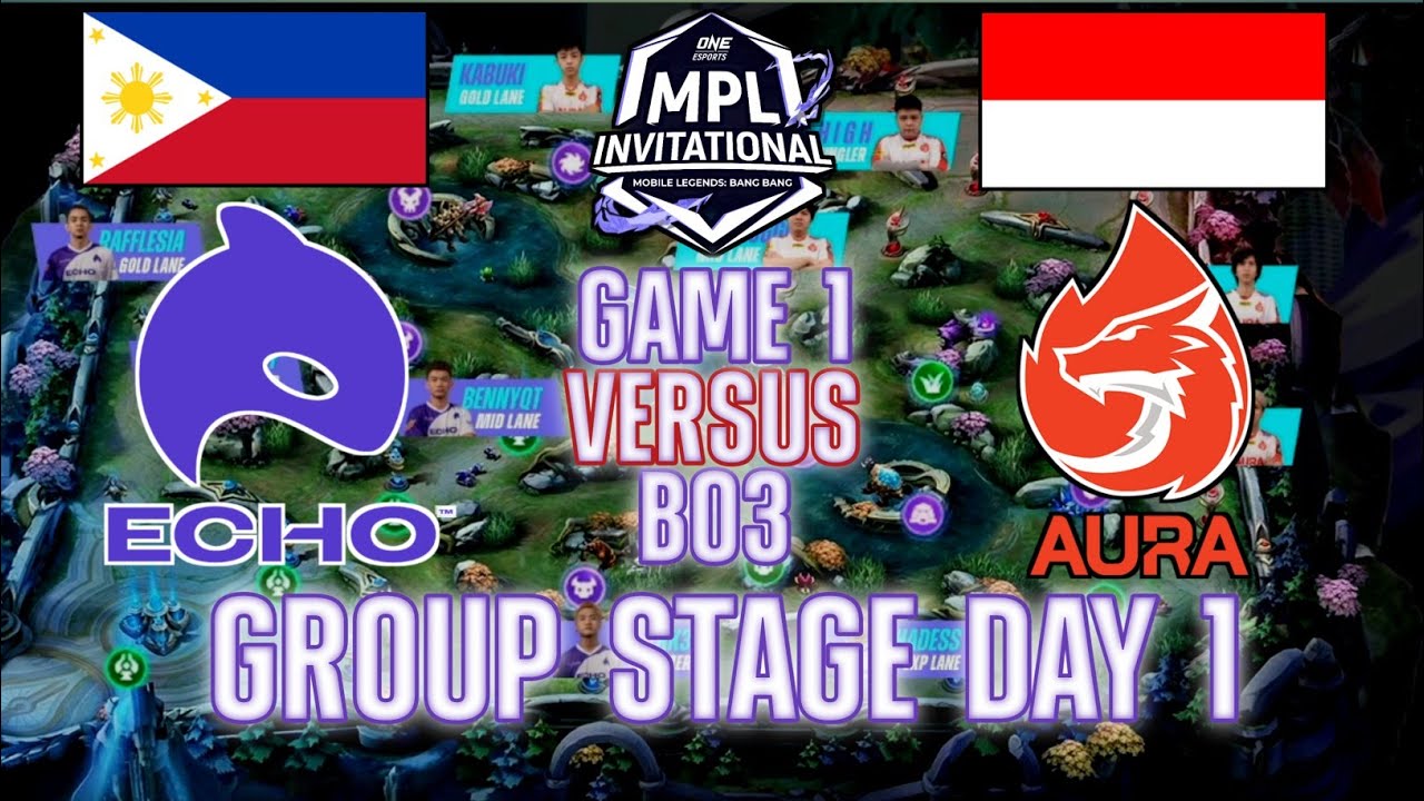 MPLI - AURA FIRE VS ECHO PH  [GAME 1 ENGLISH] MPL INVITATIONAL 2021 DAY 1 (INDONESIA-PHILIPPINES)