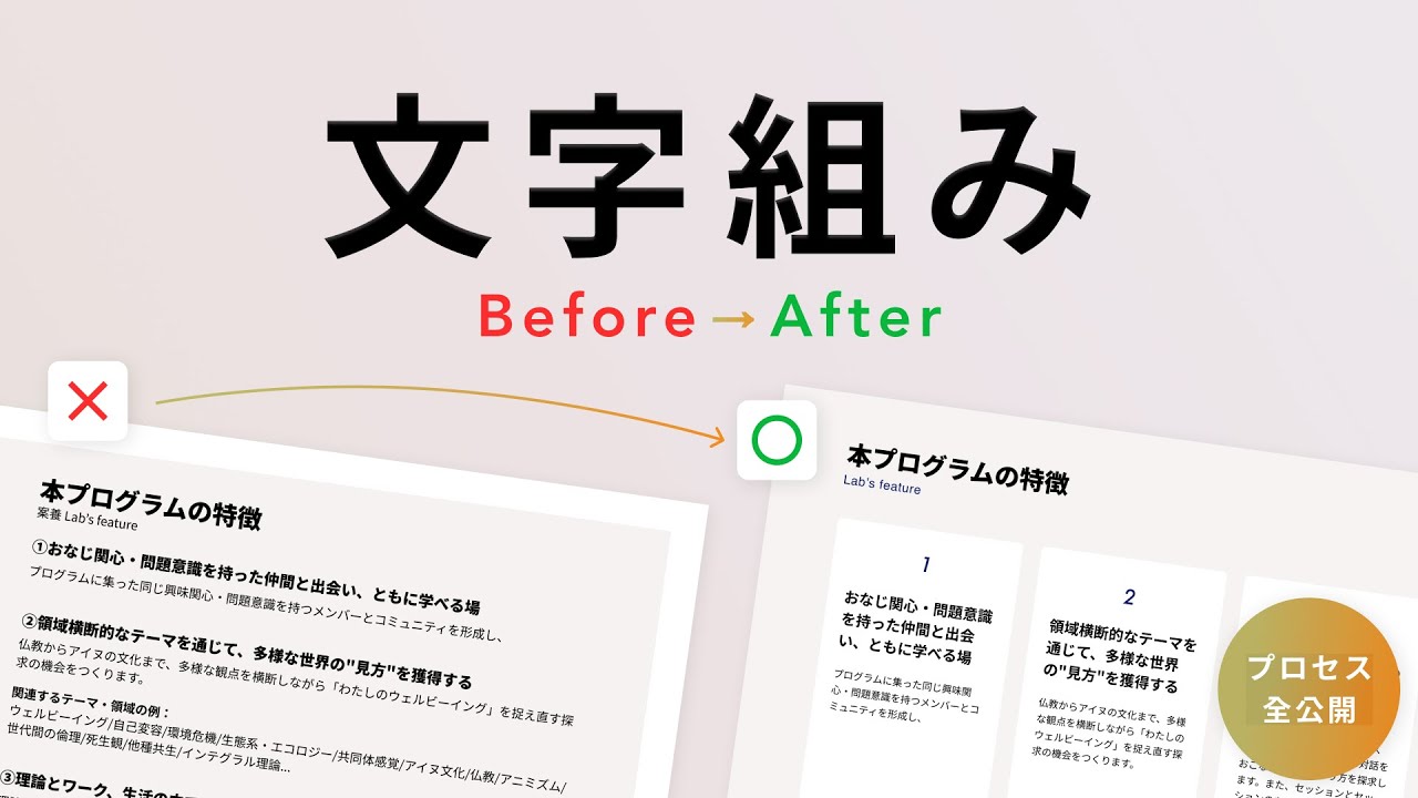 【デザインの基本】文字組み - レイアウトを文字の配置だけで綺麗にする方法