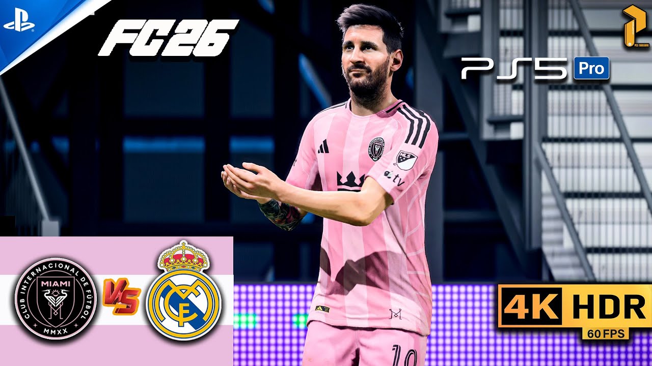 FC 26 PS5 Pro 4K HDR Полный матч &ndash; Интер Майами против Реал Мадрид #fc26 #ps5 #football #viral #m...