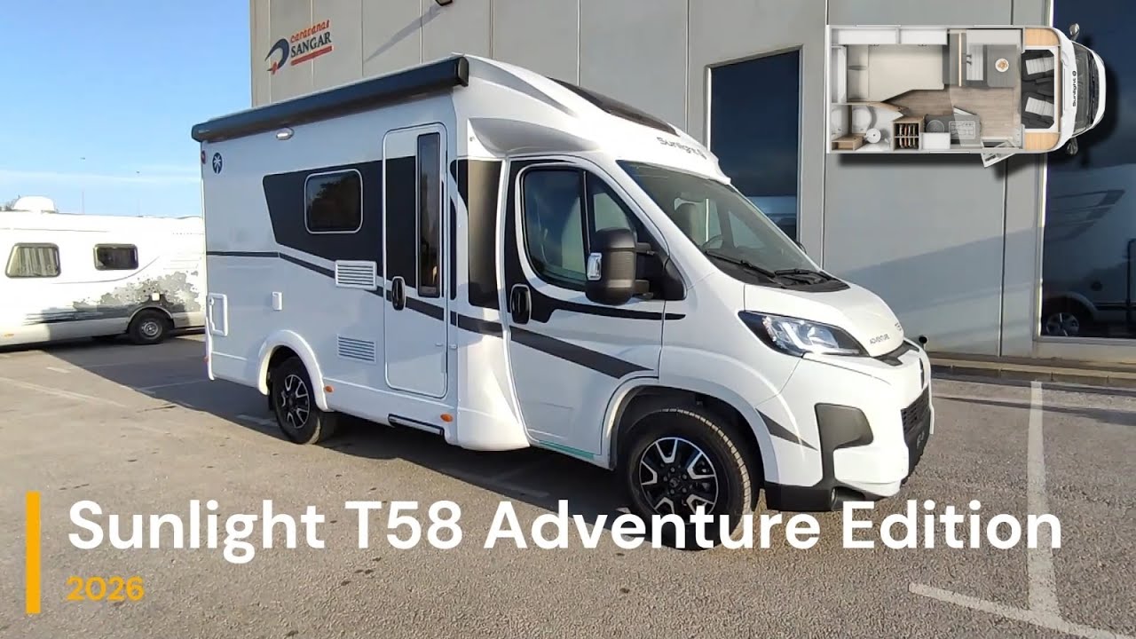 Sunlight T58 Adventure 2026 | Компактный кемпер для семей - SANGAR CARAVANS