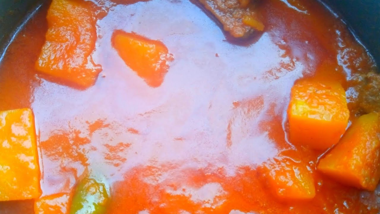 طبيخ القرع السوداني pumpkin and beef stew