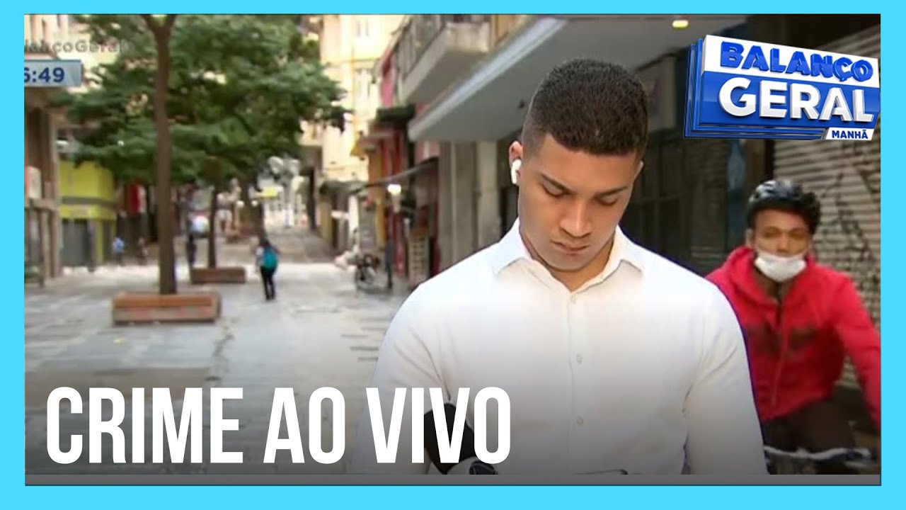 Repórter do Balanço Geral quase tem celular roubado em SP