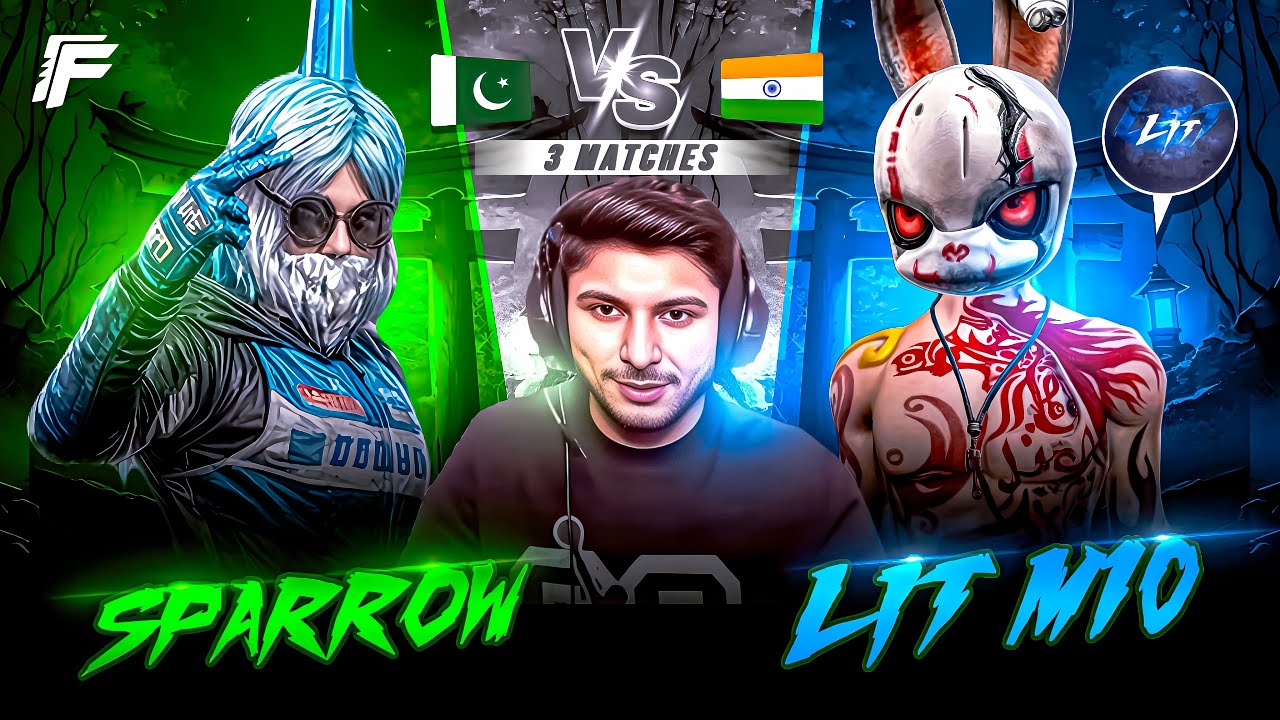 PAK 🇵🇰 VS IND 🇮🇳 | Sparrow FF vs Nonstop Gaming Guild Player 🤯 3 Matches | 1VS1  Full Gameplay 🔥
