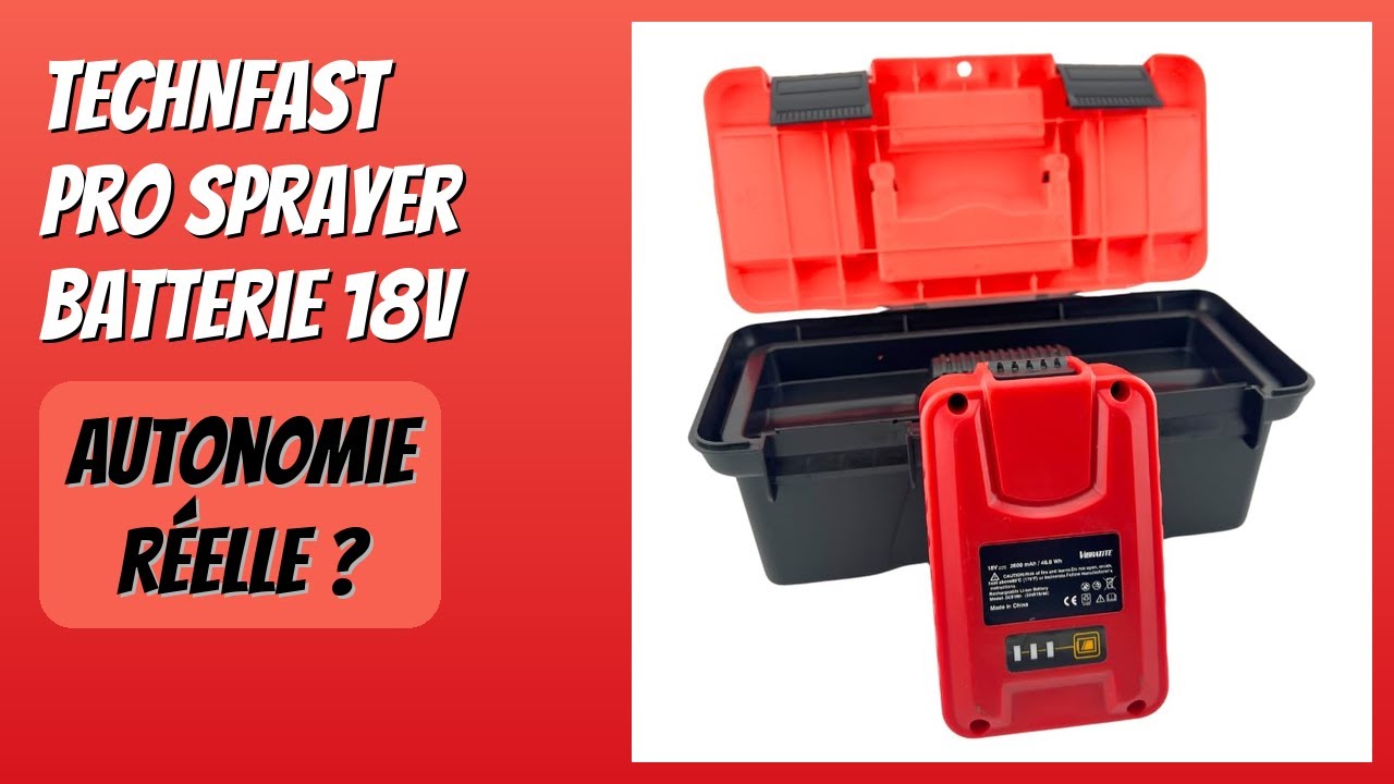 AVIS (2026) : TechNFast Pro Sprayer Batterie 18V. DÉTAILS