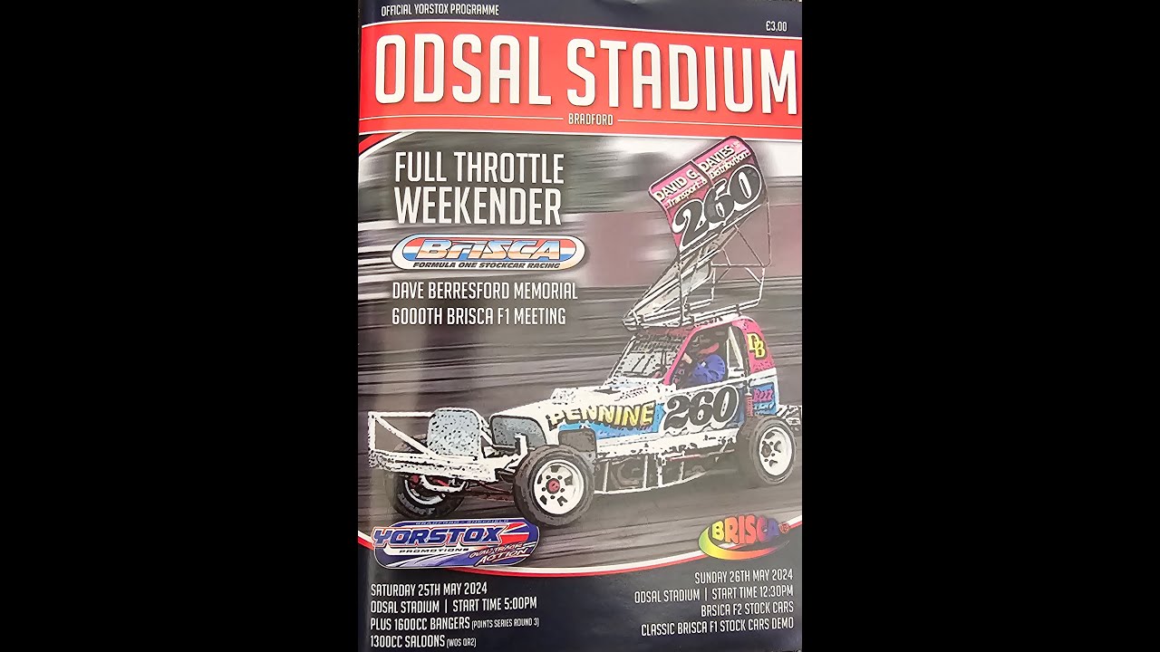 Every1600cc Bangers Races including the Destruction Derby Odsal 25/5/2024