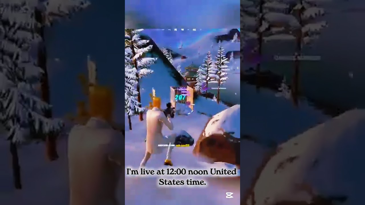 I'm live at 12:00 noon United States time.#fortnite