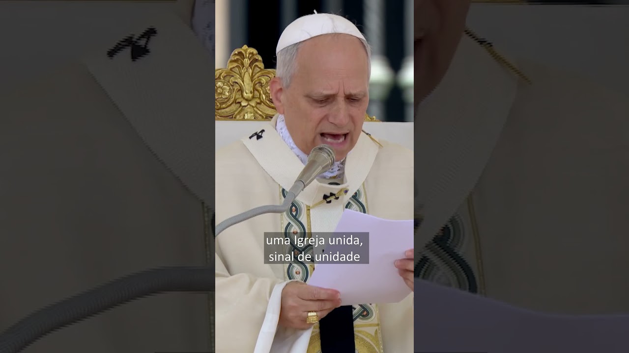 O grande desejo do Papa Le&atilde;o XIV: uma Igreja unida! #le&atilde;o14 #shorts