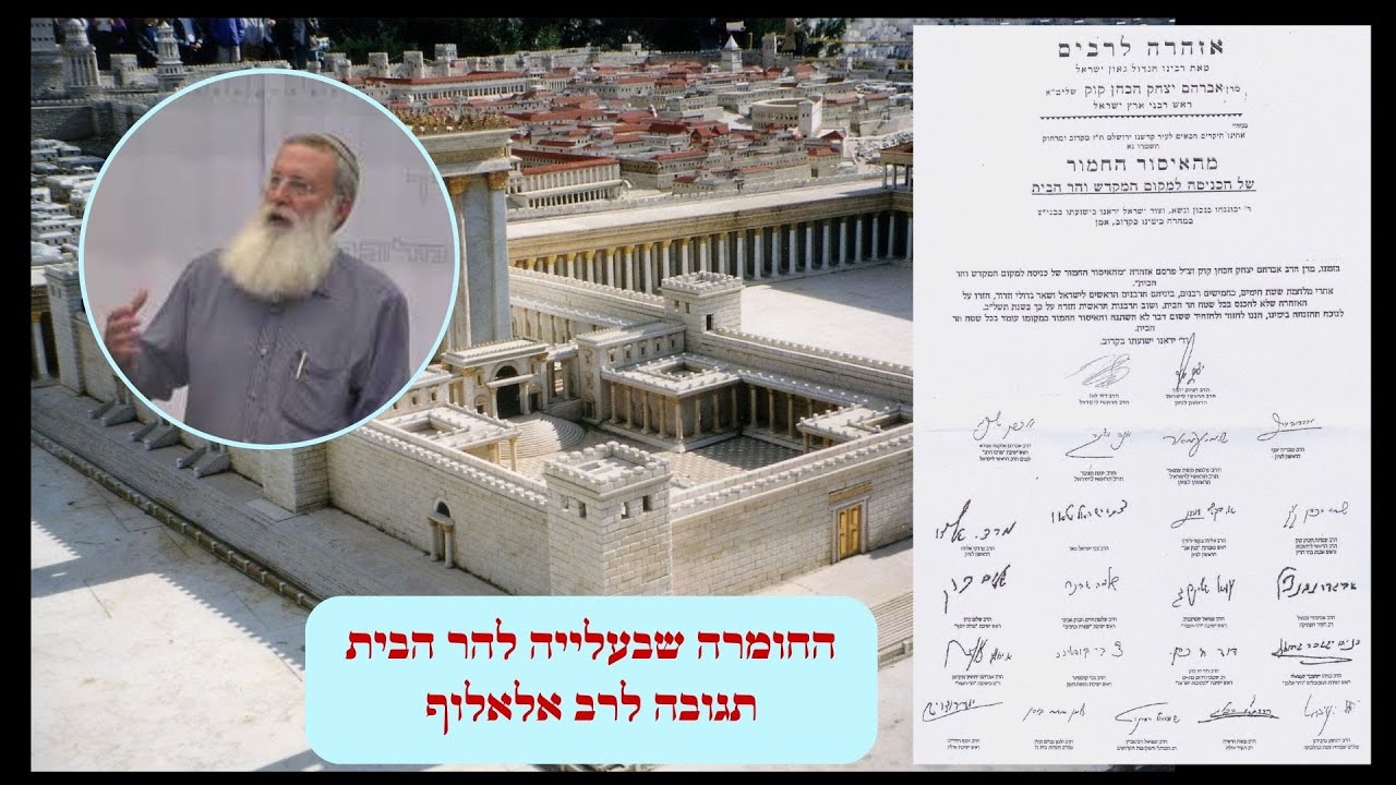 הרב יוסף קלנר - תגובה לרב אלאלוף בעניין הר הבית