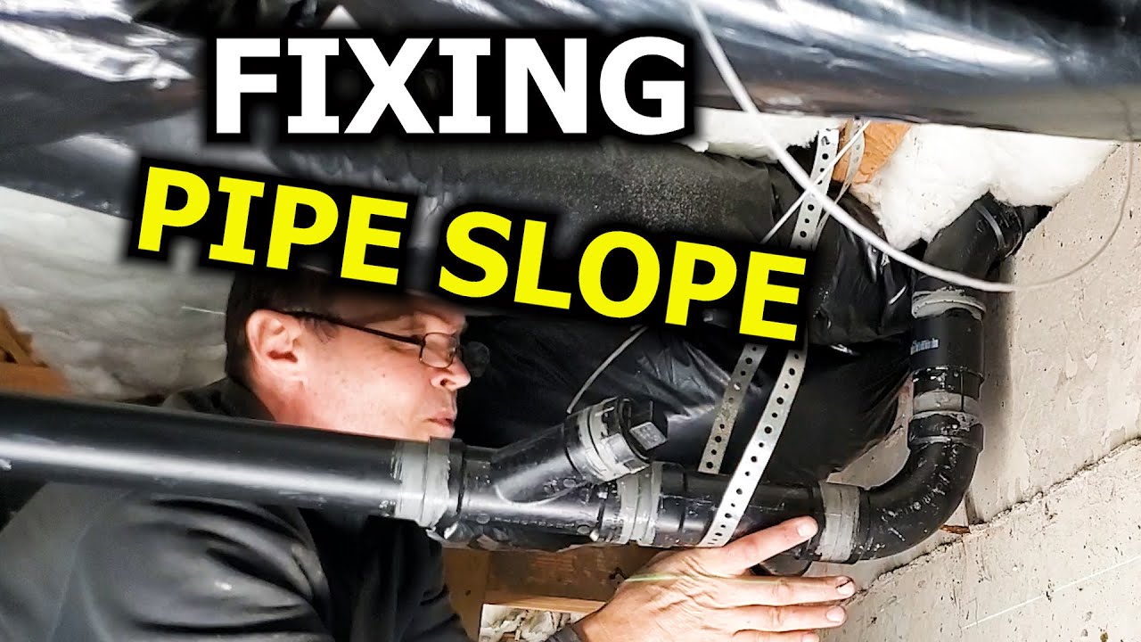 Crawl Space Drain Pipe Fix | Proper Slope & Cleanout Added