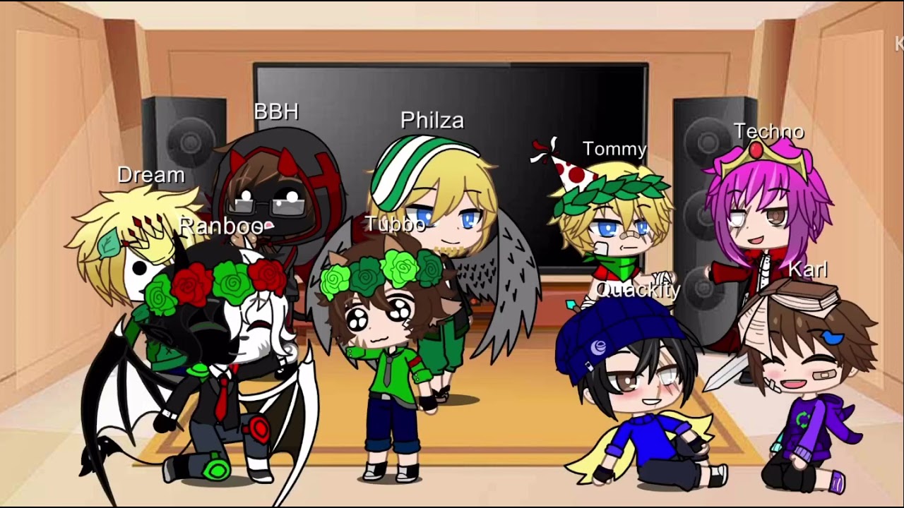 Dream Smp reacts to Karl!!! •mcyt, 1/2•