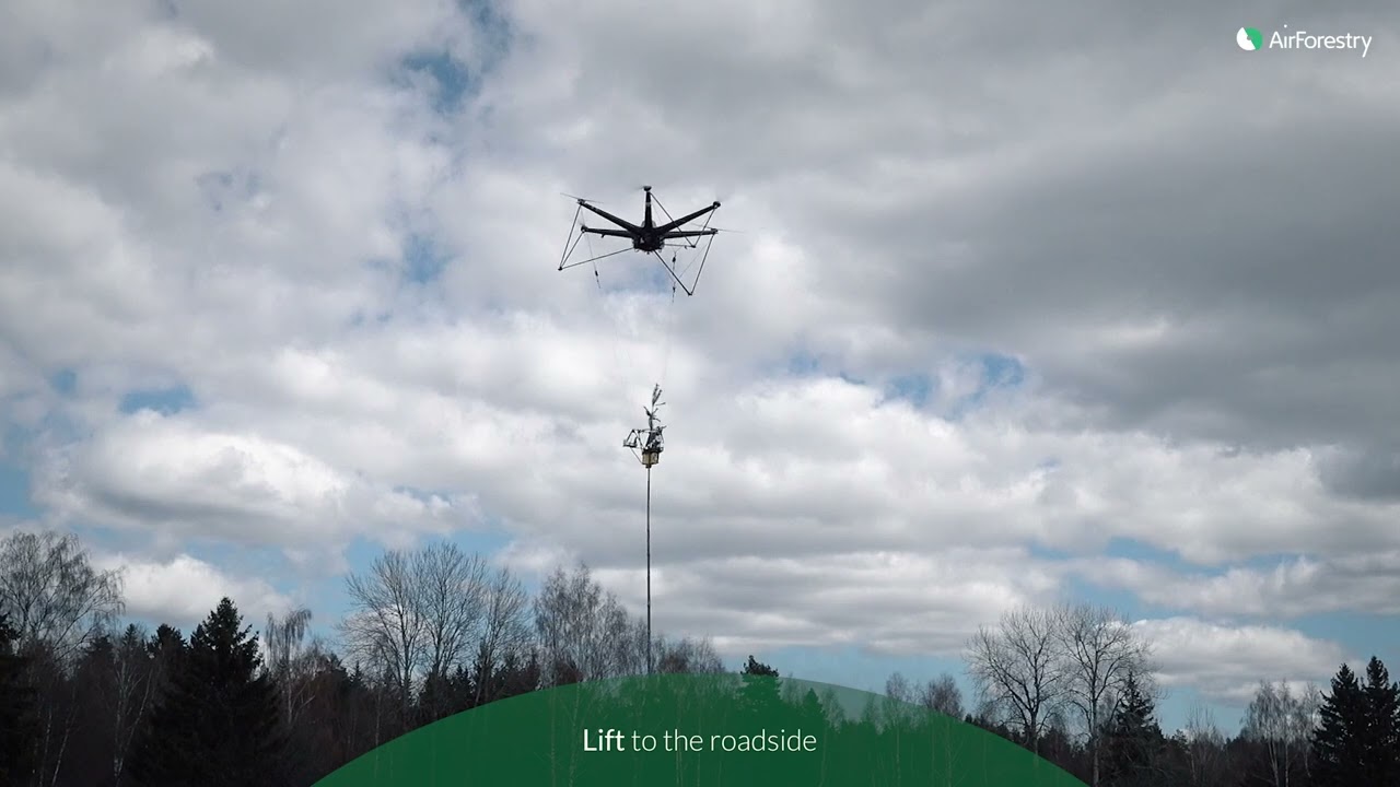 AirForestry precision harvesting trees with drones