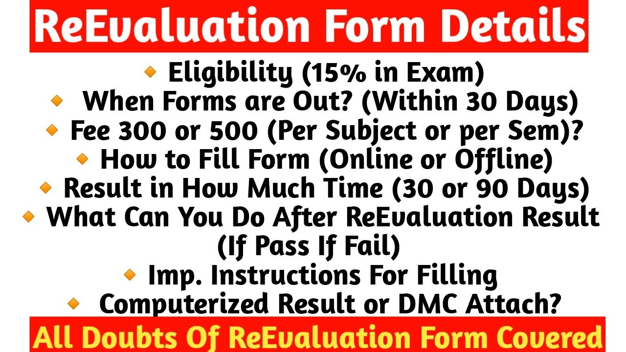 MDU Re-Evaluation Form Full Details || MDU Re-Evaluation Forms Out || MDU Revolution Form || Doubts