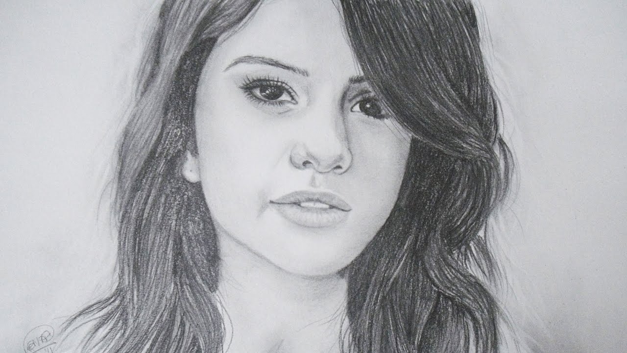 Selena Gomez Speed Drawing