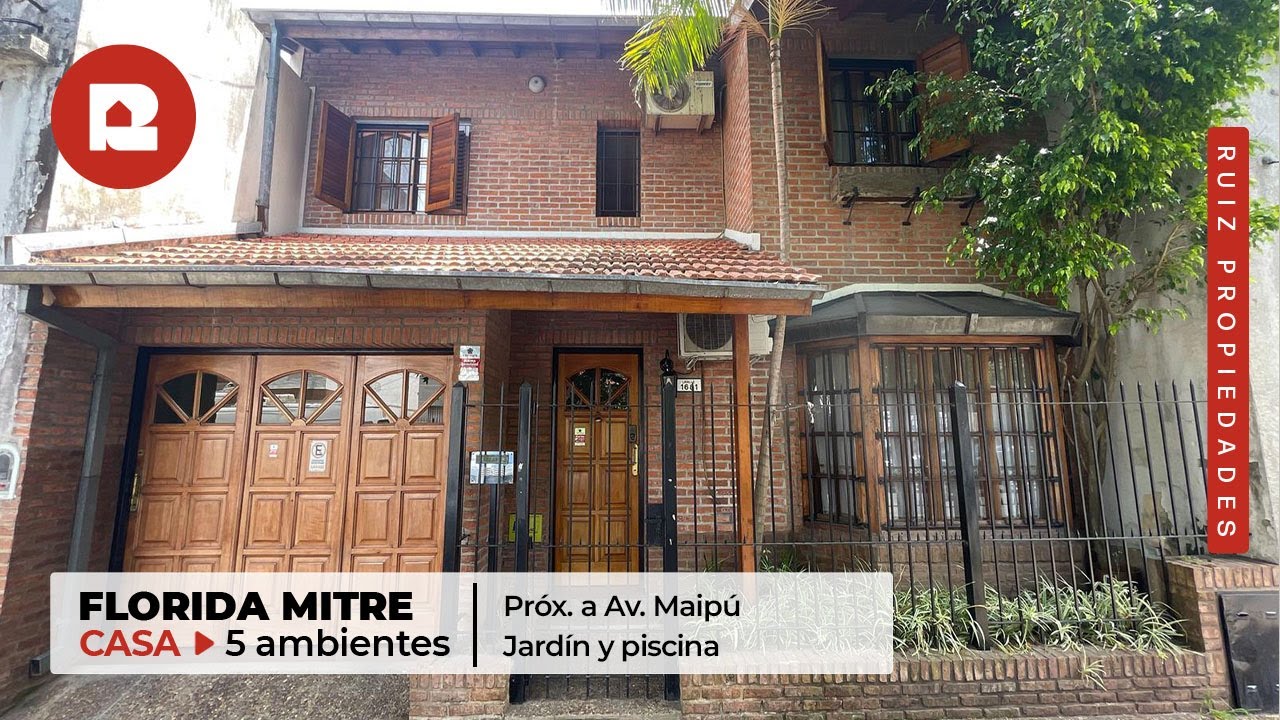 FLORIDA M. - 5 amb - Liv/com - coc - toil- 3 dorm - escritorio - jardín-Pisicna - gge- Lavalle 1600