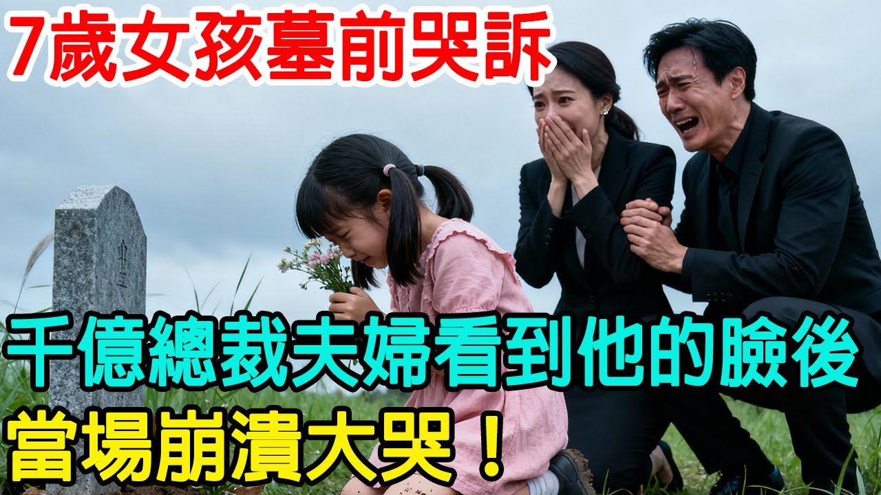 「爸爸我考了第一名！」7歲女孩墓前哭訴，千億總裁夫婦看到他的臉後，當場崩潰大哭！#情感故事 #情感共鸣 #感人故事 #故事頻道 #感人壹幕