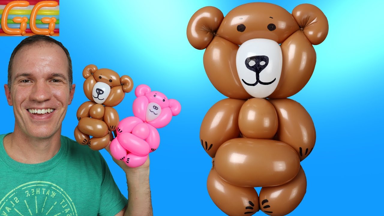 como hacer un oso con globos - globoflexia oso - como hacer figuras con globos