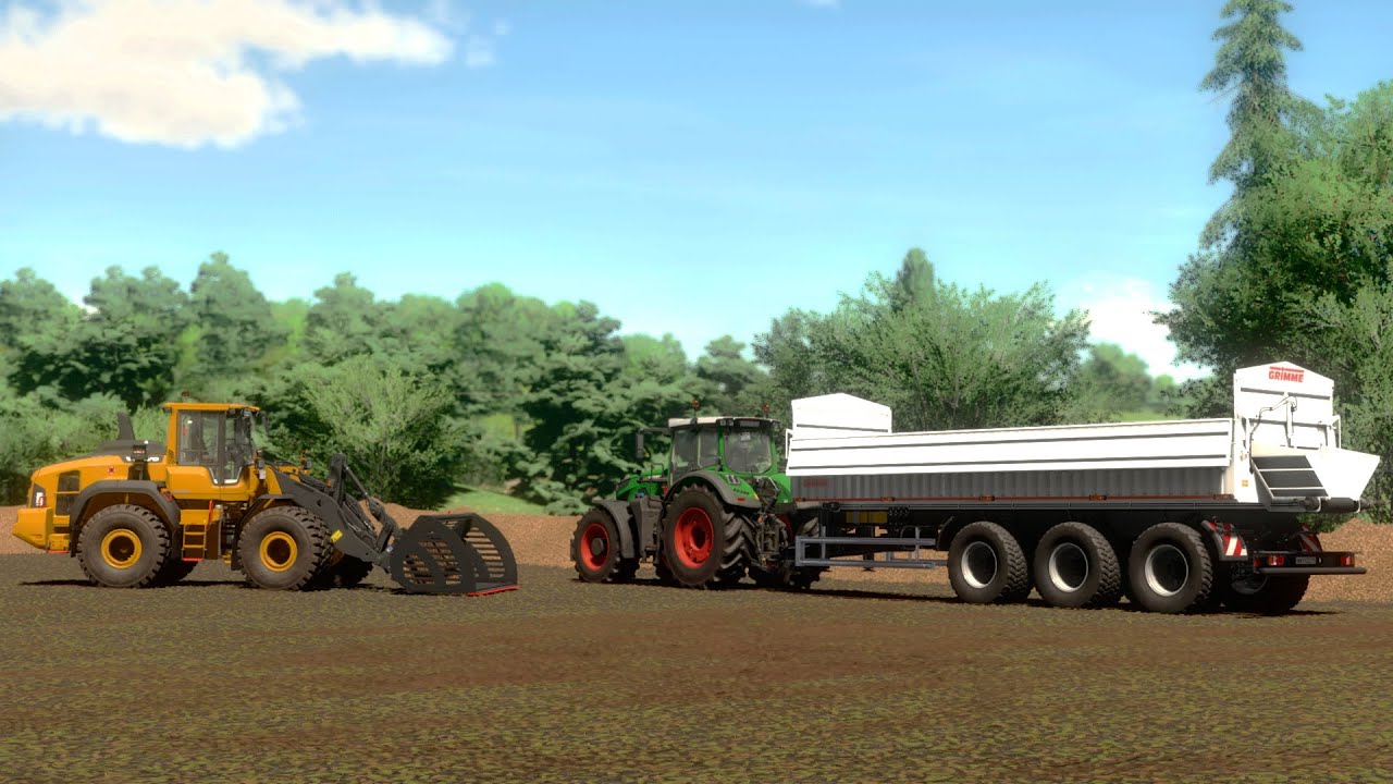 Farming Simulator 22 / Карта Сосновка / #41 Перевозка картофеля Volvo L120H, FENDT 942