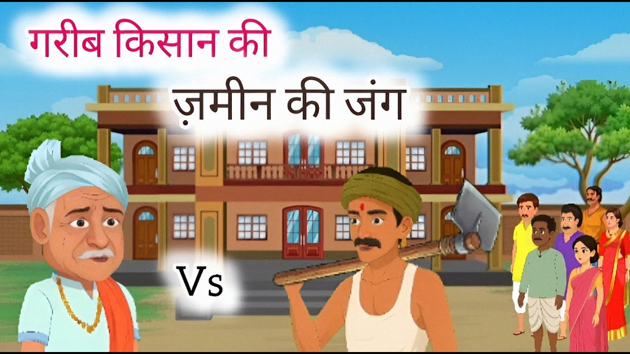 गरीब Kisan vs अमीर Thakur | Zameen ke liye hui खतरनाक Jung”|New animated Hindi story | Toon street