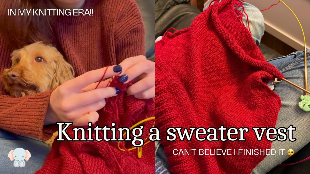 Моя первая вязаная вещь! 😱 Завершаю вязаный вручную жилет (видеоблог о вязании) | Ellielauracrochet