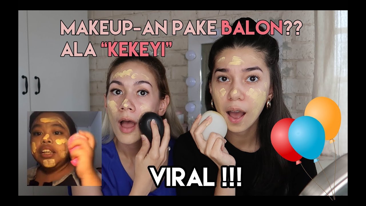 VIRAL !! 25k Makeup Challenge ala Rahmawati Kekeyi Pake Balon | SHE&CAT