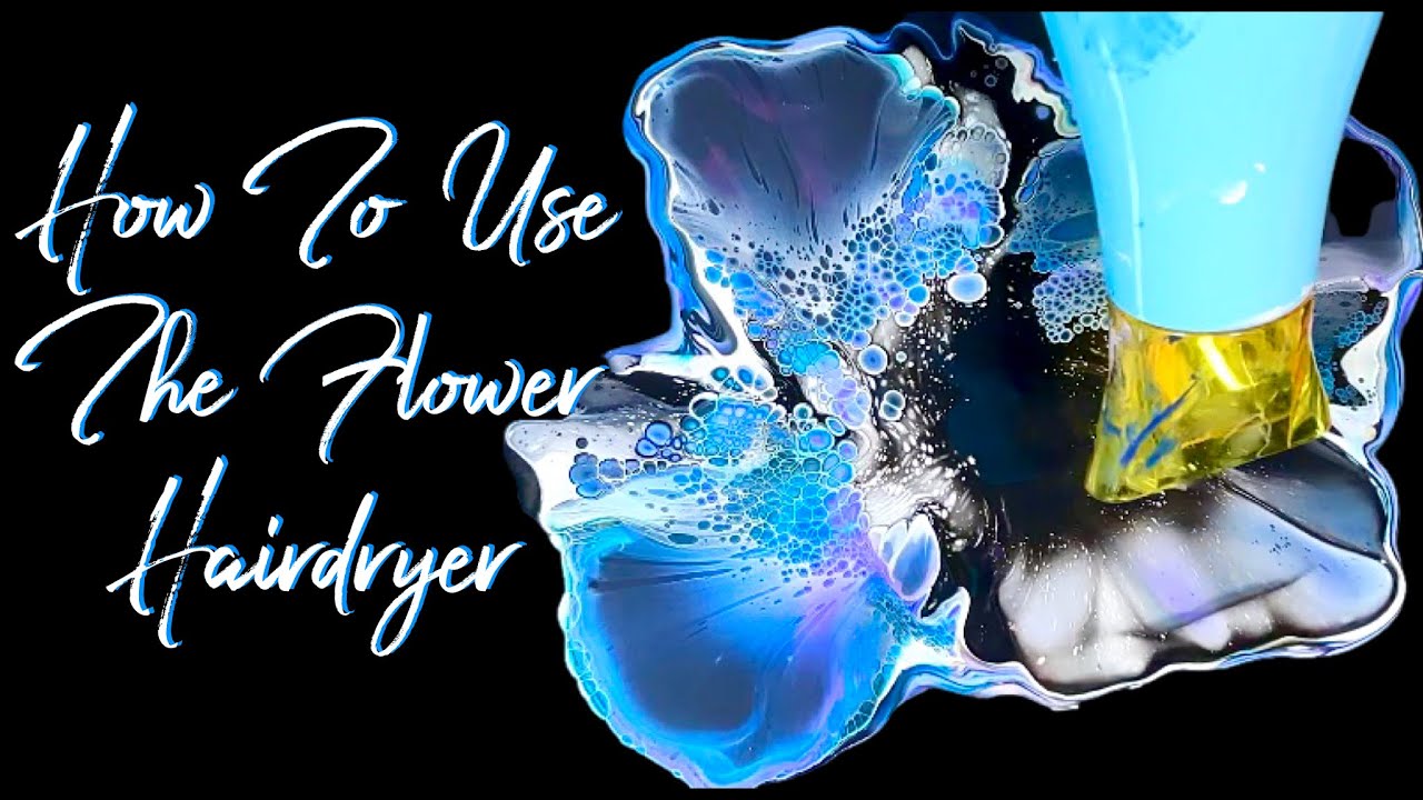 #300 How To Use The Flower Hairdryer For The Bloom Technique! Fluid Art/Pour Painting 🌸