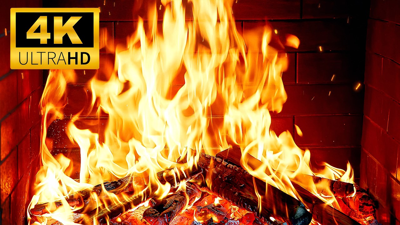 🔥 Relaxing Fireplace with Burning Logs | Crackling Fire Sounds & Glowing Flames | Fireplace Ambience