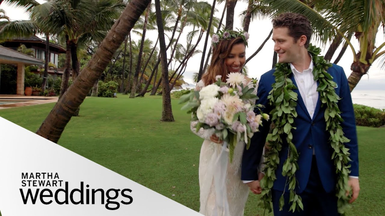 Renee Puente and Matthew Morrison's Hawaii Wedding - Martha Stewart Weddings