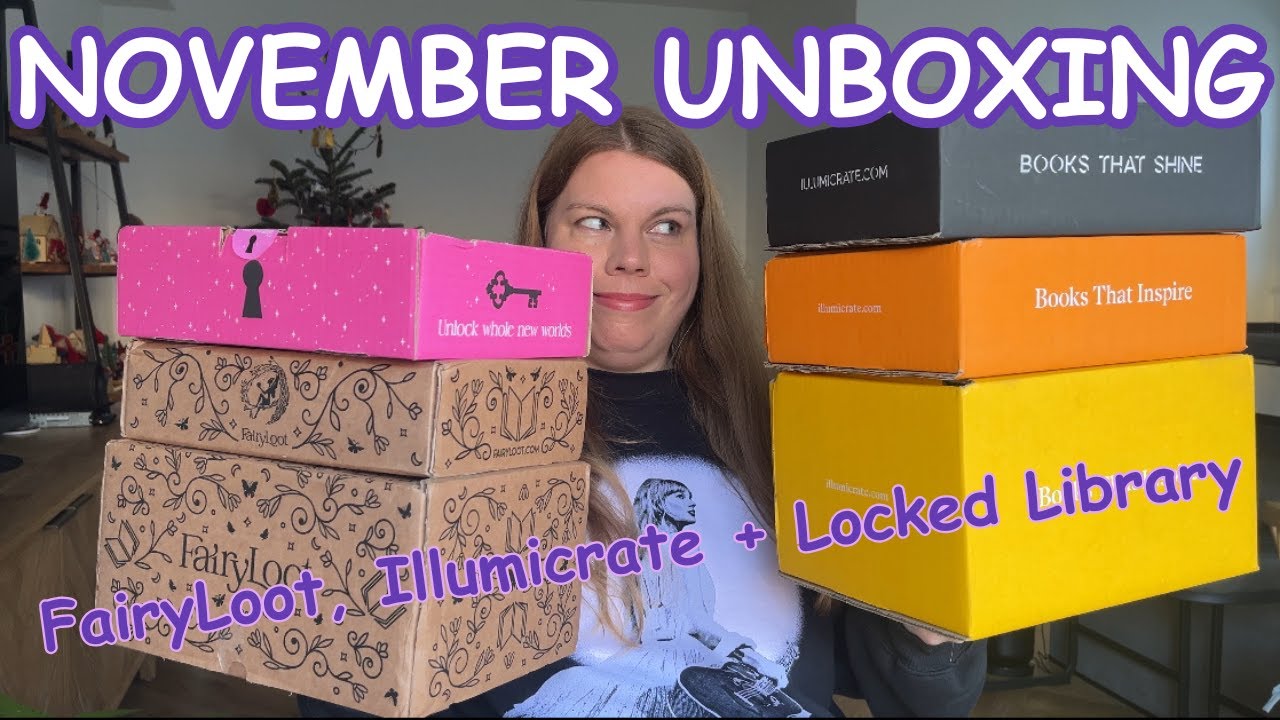 Unboxing 5 November Book Boxes! ✨  FairyLoot, Illumicrate, Starbright + Locked Library ✨