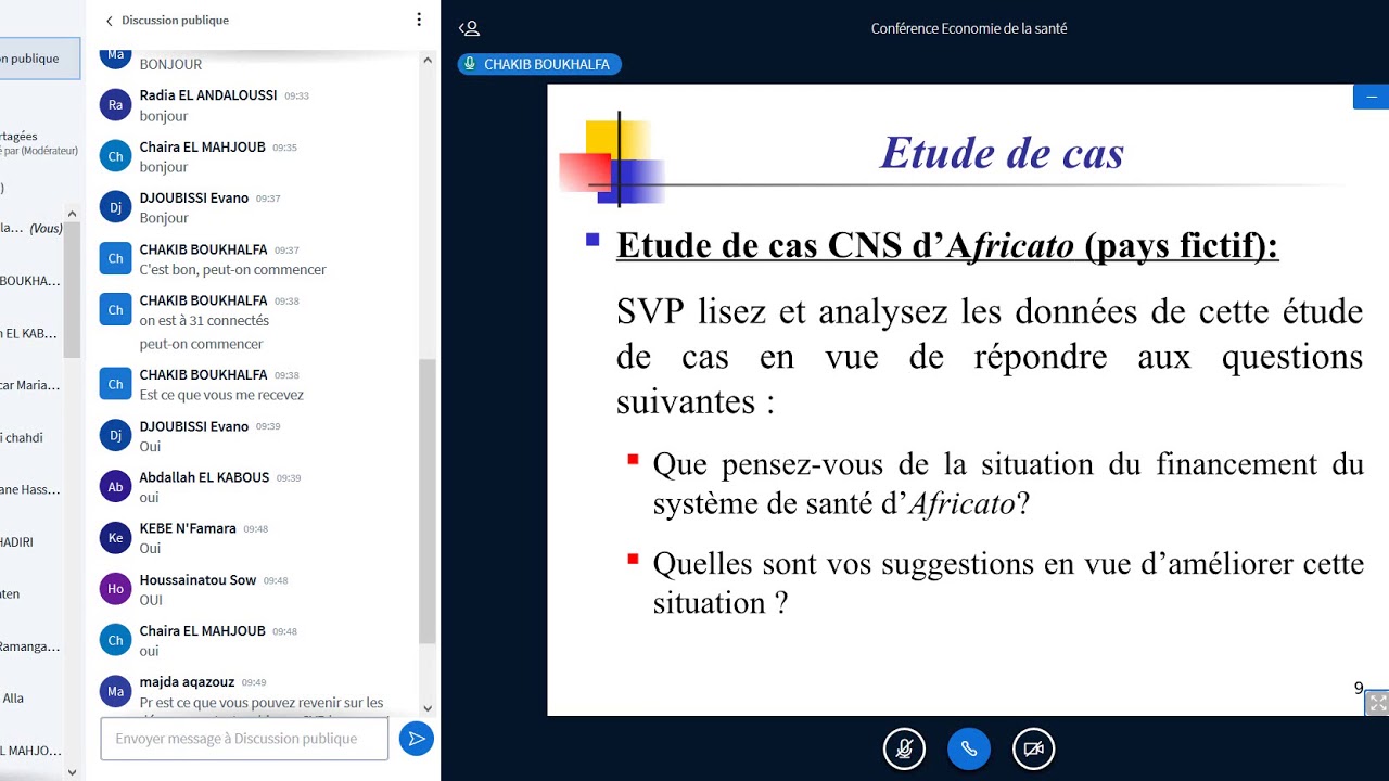 Compte National de Santé Pr BOUKHALFA 1/6