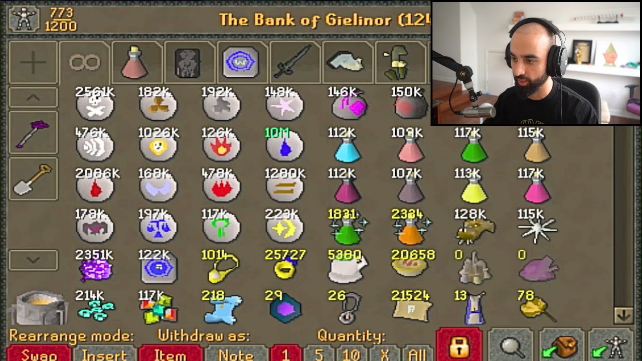 Odablock демонстрирует свой банк Runescape на 130+ миллиардов