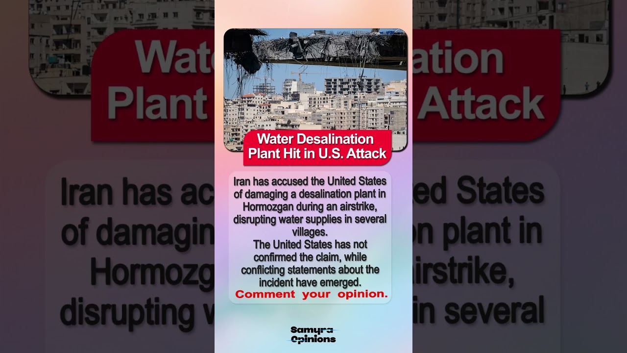 Iran Claims U.S. Strike Damaged Water Plant #trendingnow