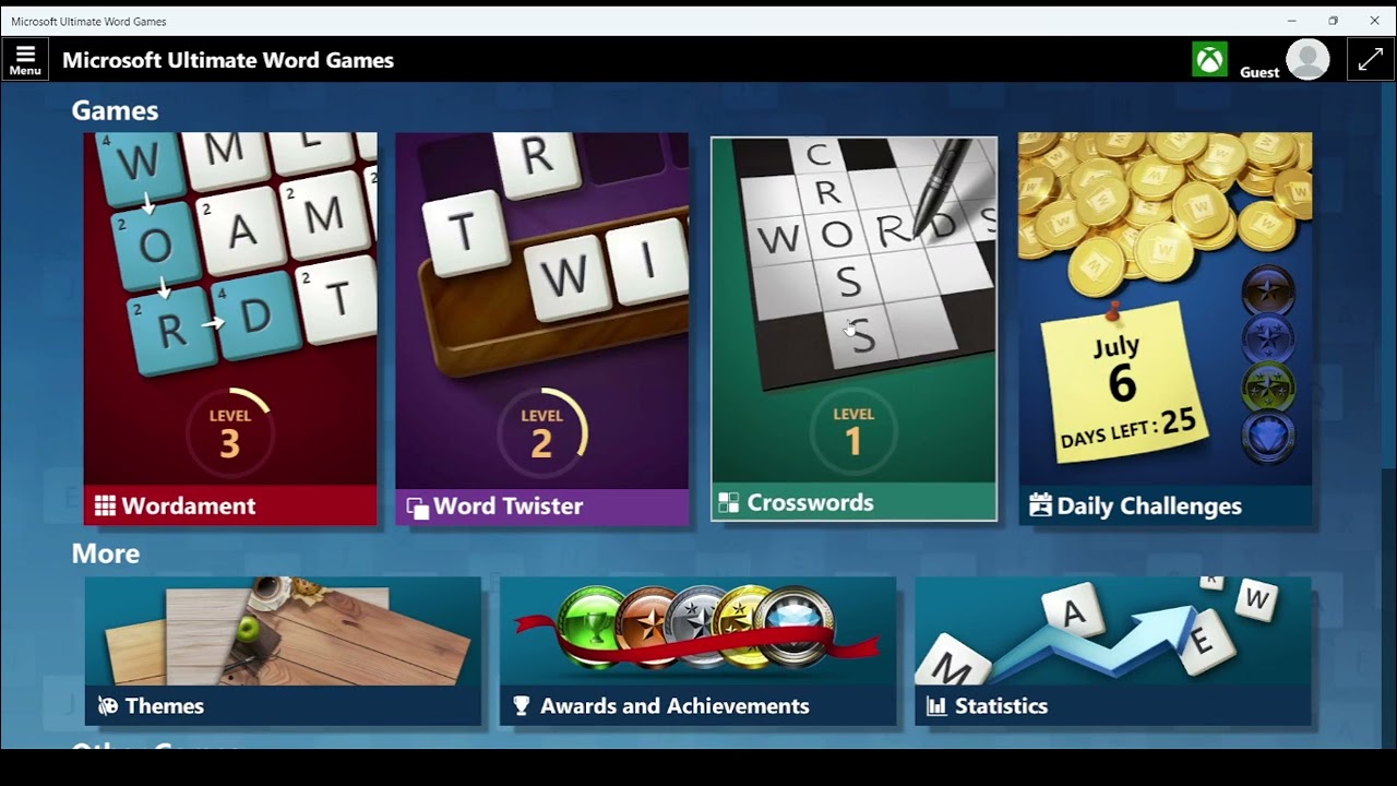 Microsoft Ultimate Word Games [a level-based casual word games collection, by Microsoft]