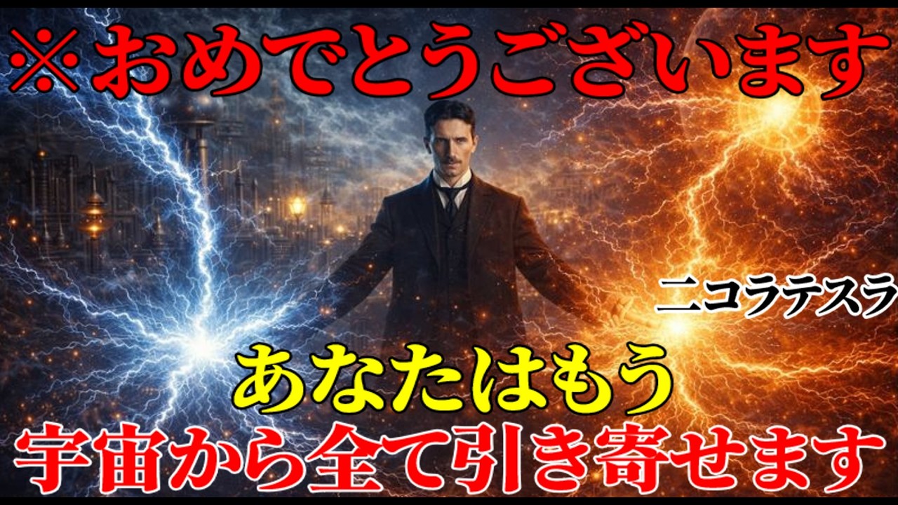 【二コラ・テスラ】※おめでとうございます。あなたはもう宇宙から全てを引き寄せることができます。全て上手くいきます。｜周波数｜名言｜偉人｜成功哲学｜人生