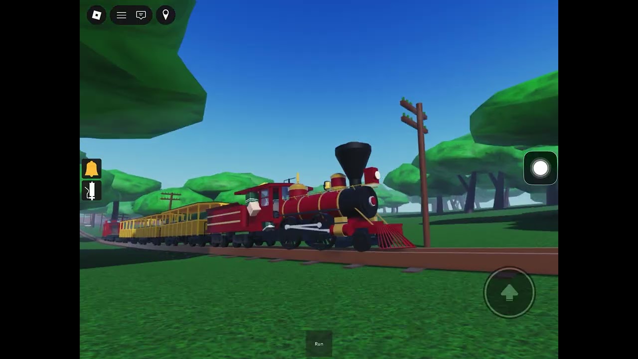 Me in a train game in Roblox part 1