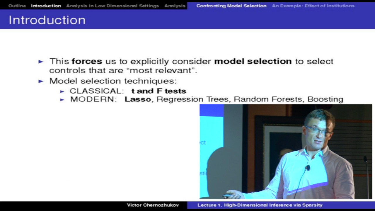 Big Data Economics Summer School 2016, Professor Victor Chernozhukov, part 1