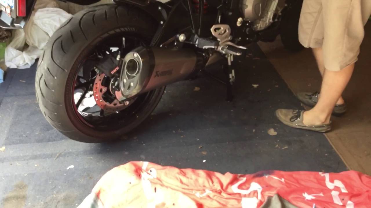 S1000XR 2016 Akrapovic slip on sound without baffle