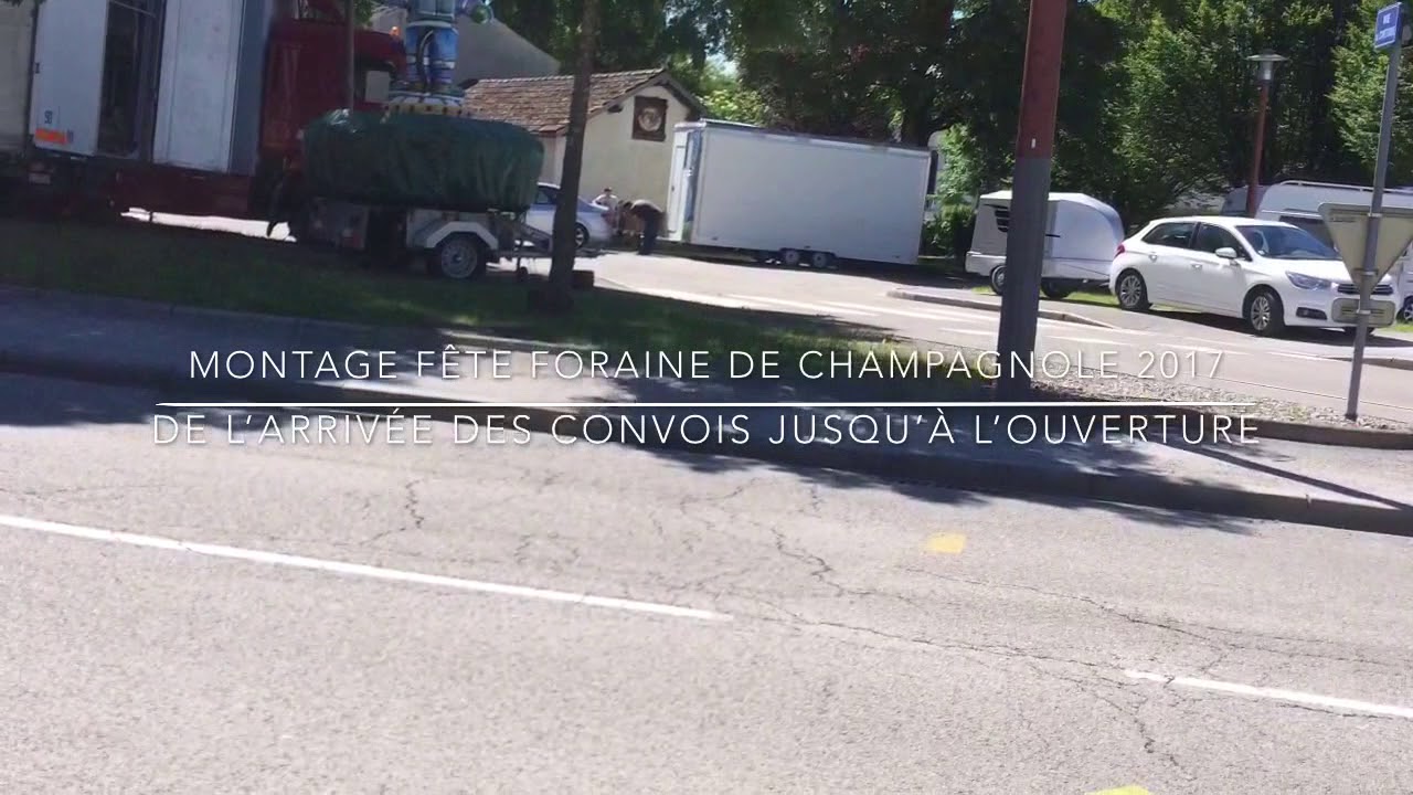 Montage Fête Foraine de Champagnole 2017