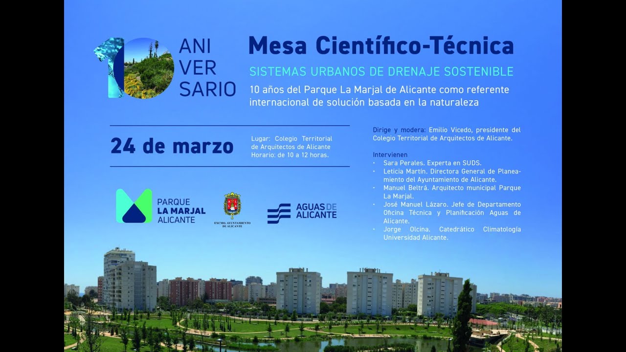 Mesa científico-tecnica sobre los SUDS en el Colegio Territorial de Arquitectos de Alicante