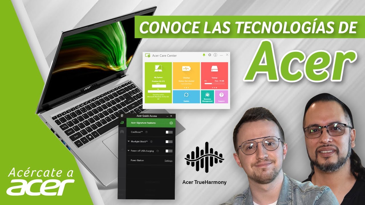 Tecnolog&iacute;as exclusivas de las laptops Acer.