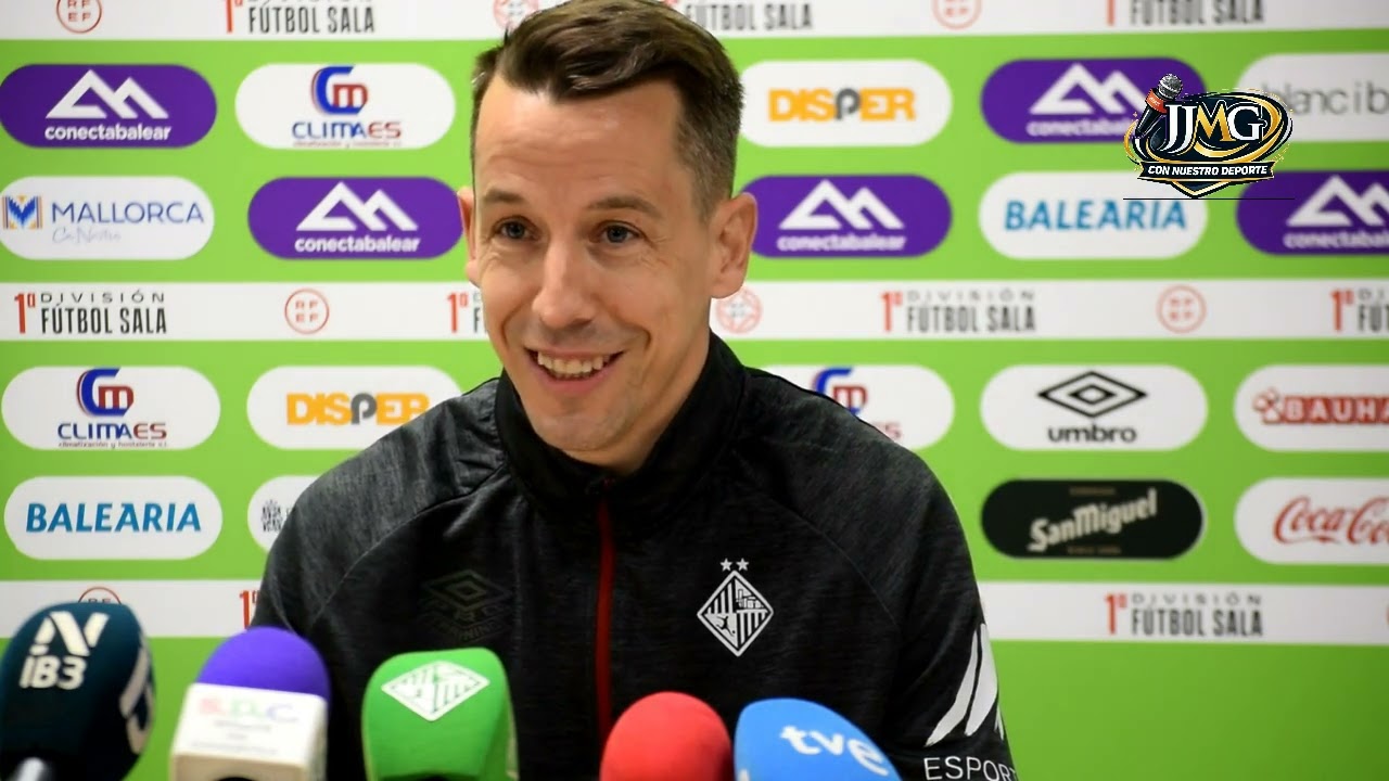 Rueda de prensa de Ángel Velasco Marugán Lin jugador del Illes Balears Palma Futsal