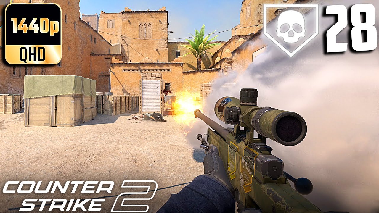 CS2 - 28 убийств на Dust 2. Полное прохождение игры #75! (Без комментариев)