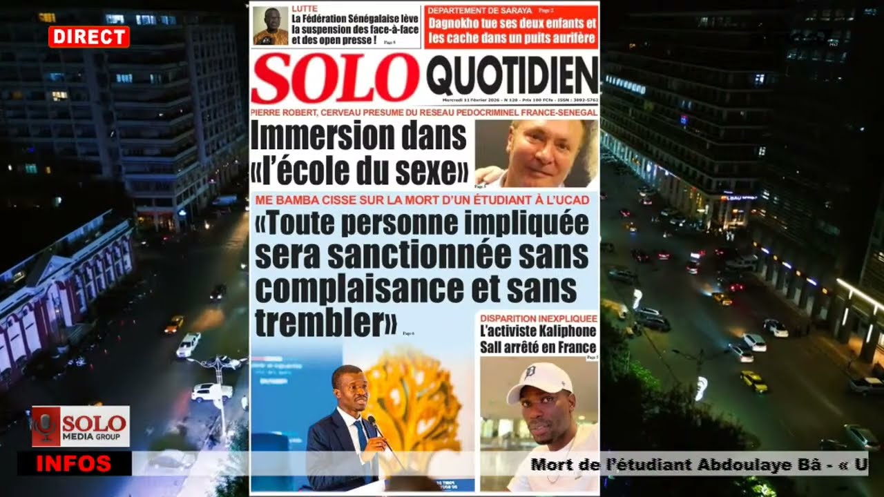 REVUE DES TITRES  WOLOF AVEC AHMED AIDARA FATOU ABDOU NDIAYE ET MANSOUR DIOP SUR SOLO MEDIA