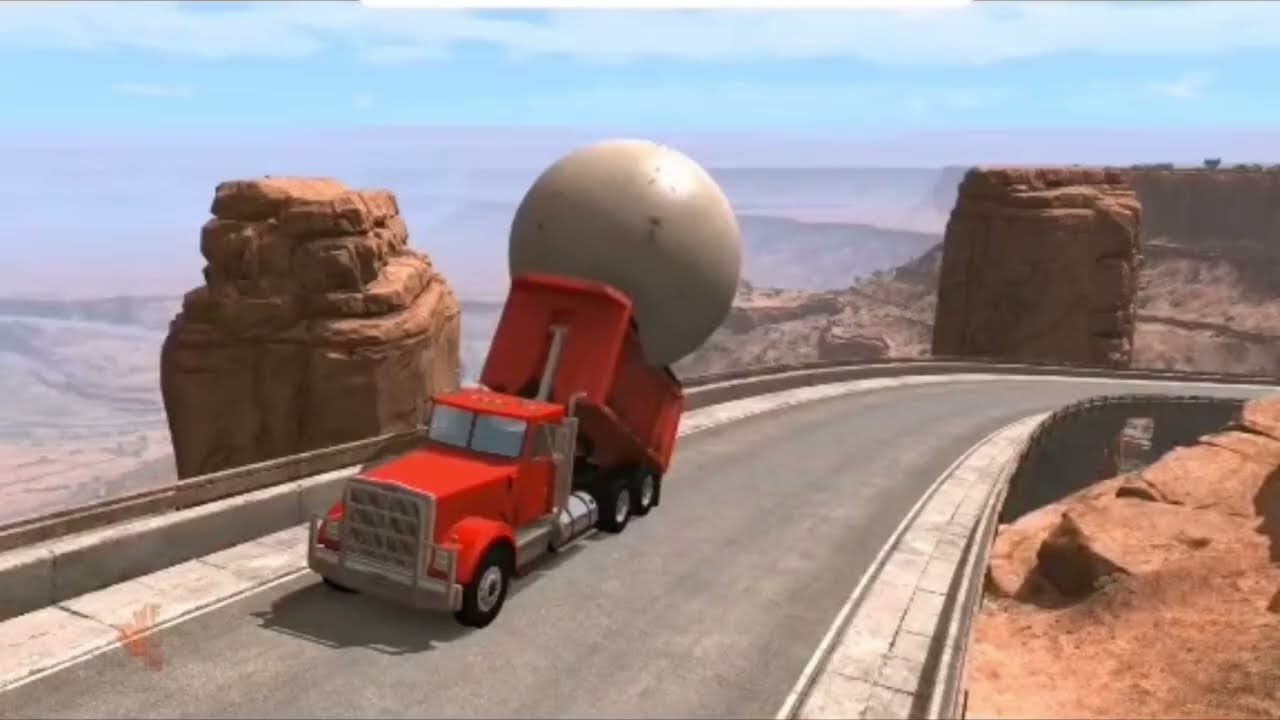 Giant Balls vs Cars  - BeamNG.Drive
