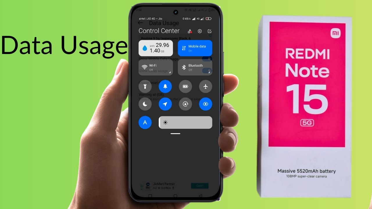 How To Enable Daily Data Usage in Redmi Note 15 Pro | Redmi Note 15 Data Usage Settings show