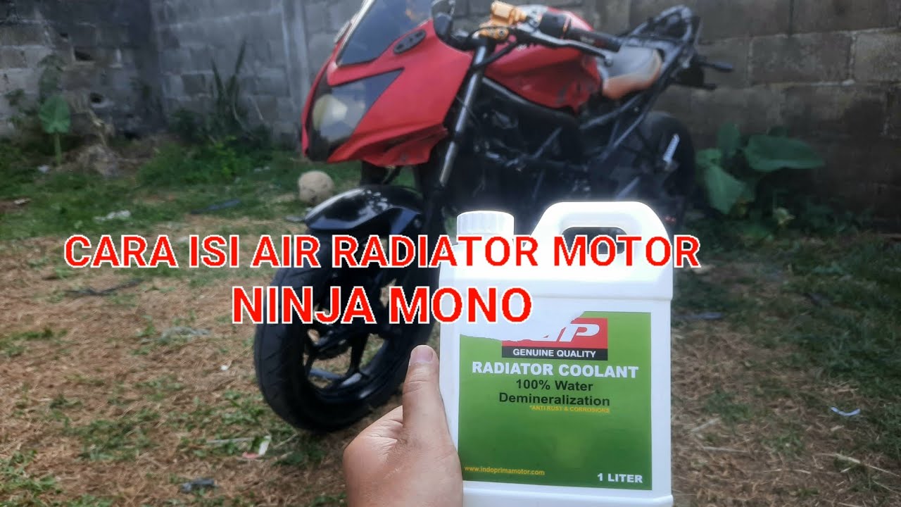 CARA GANTI AIR RADIATOR MOTOR KAWASAKI NINJA MONO #ninjamono #ninja