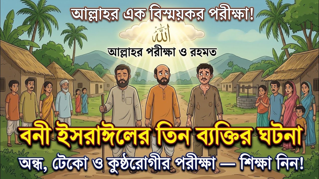আল্লাহর ইচ্ছায় তিন ব্যক্তির পরীক্ষা।#ইসলামিক গল্প#Islamic story#Islamic golpo