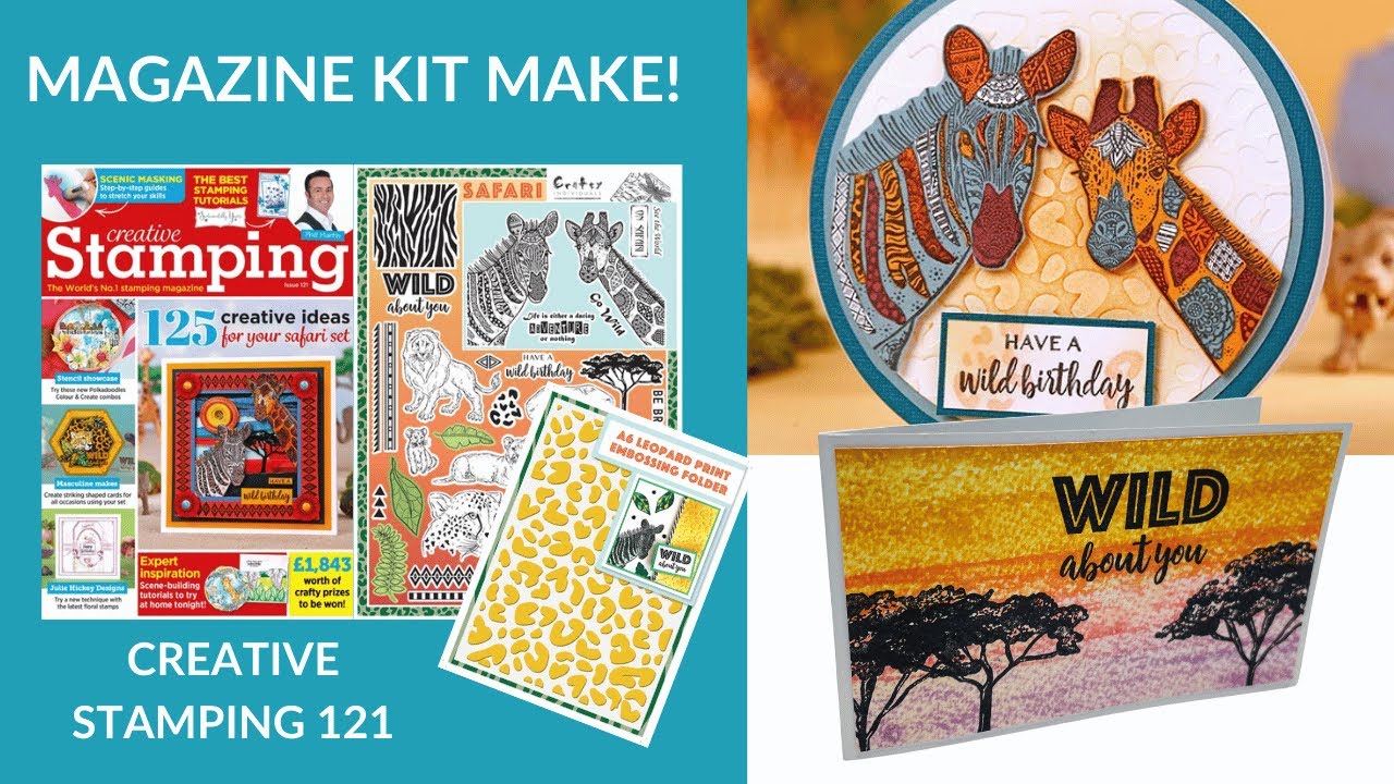 Animal Lovers Cardmaking Ideas! New Creative Stamping Safari Themed Stamps and Embossing Folder