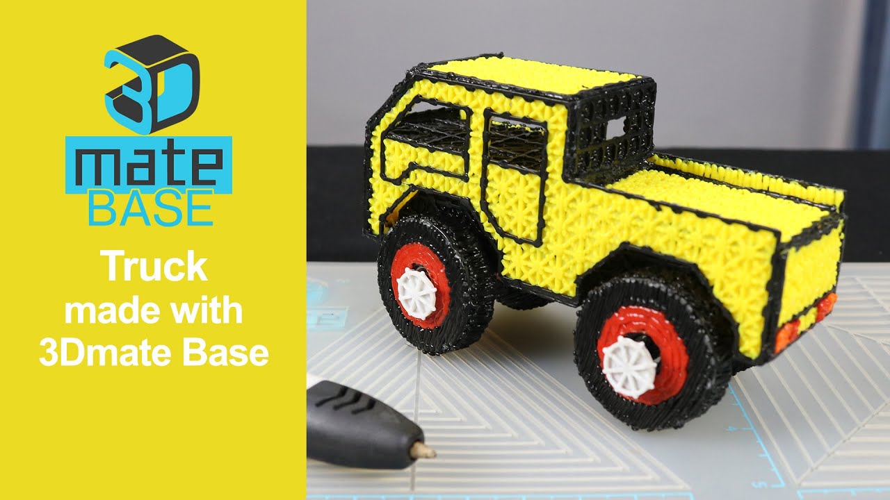 Truck made with 3Dmate BASE - 3D Pen Mat